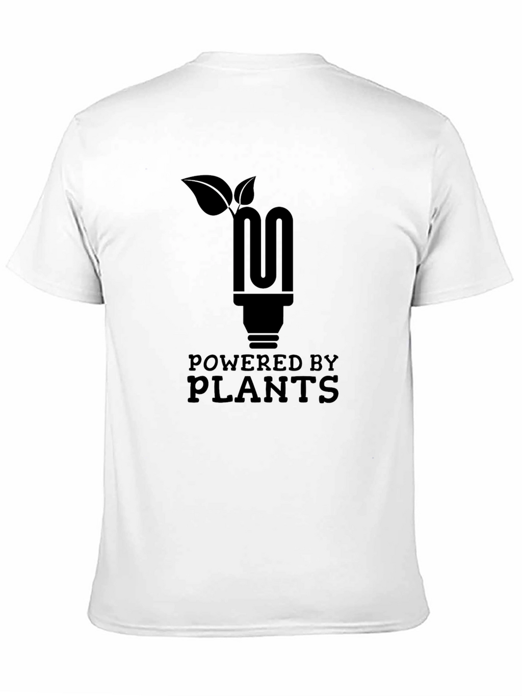 Powered by Plants T-Shirt - Black Eco-Friendly Tee
