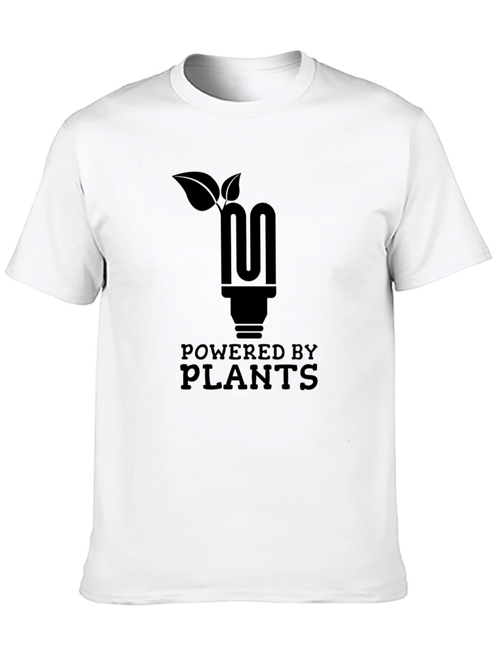 Powered by Plants T-Shirt - Black Eco-Friendly Tee