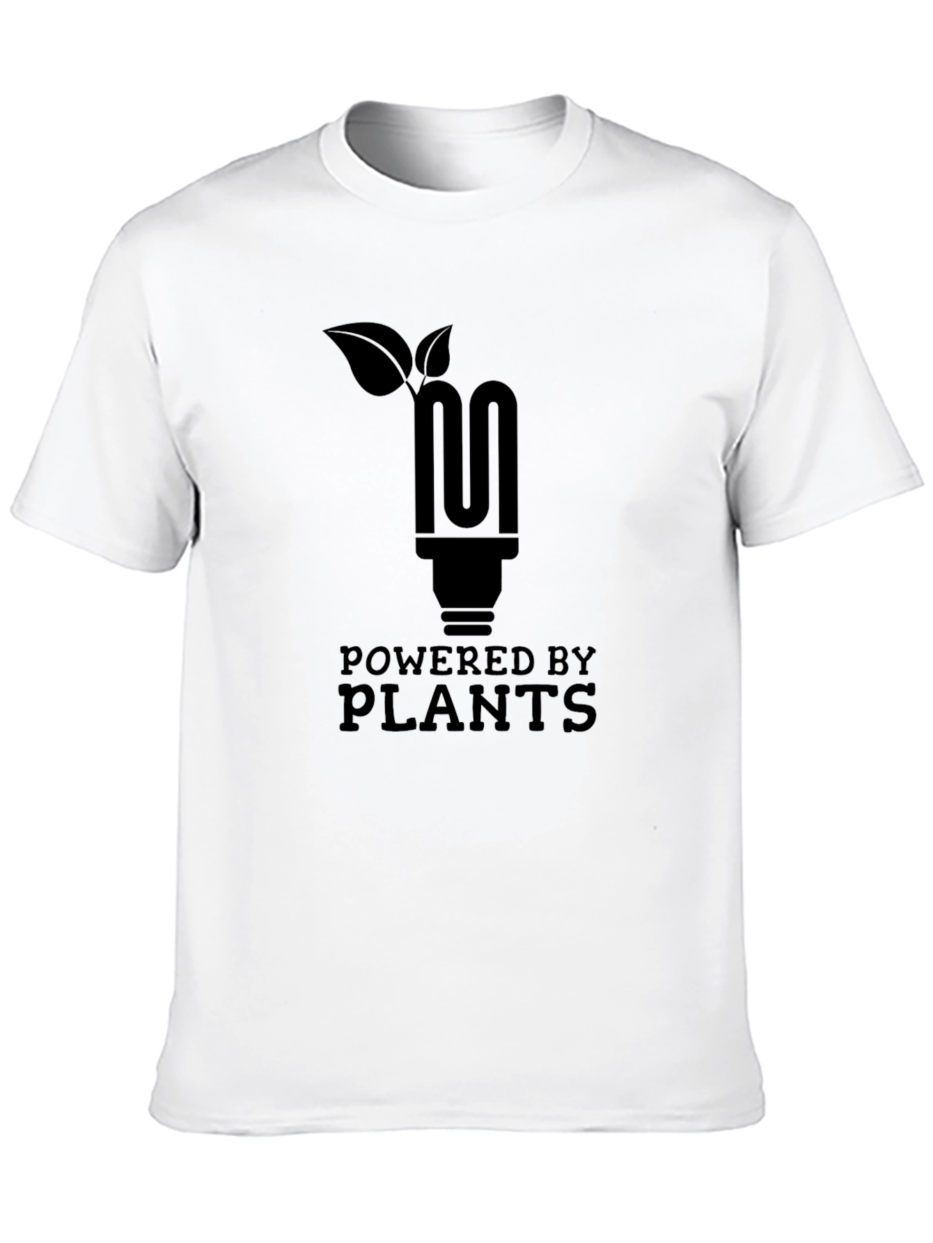 Powered by Plants T-Shirt - Black Eco-Friendly Tee