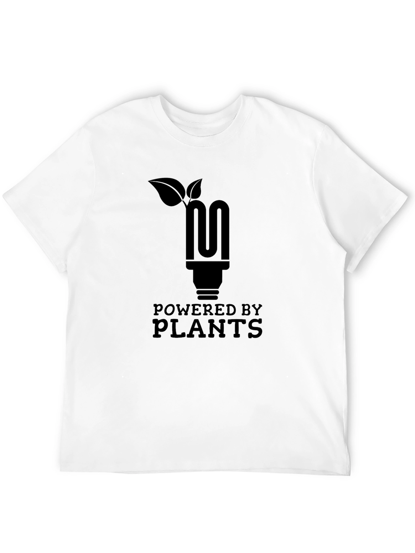 Powered by Plants T-Shirt - Black Eco-Friendly Tee