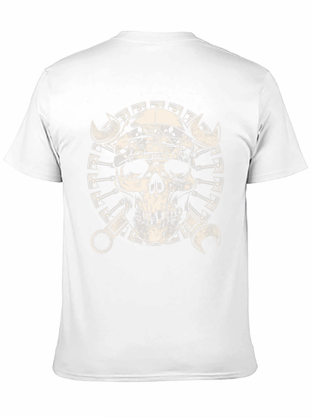 Skull & Wrench Graphic Tee - Mechanic Style