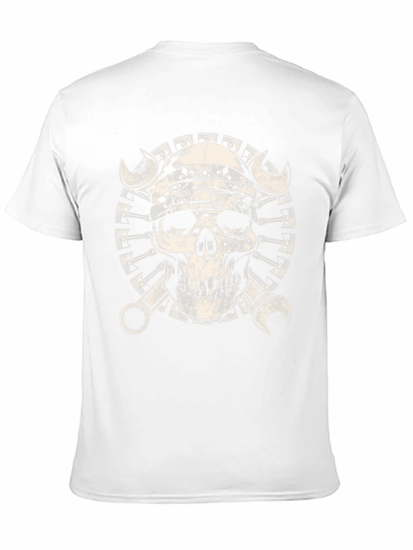 Skull & Wrench Graphic Tee - Mechanic Style