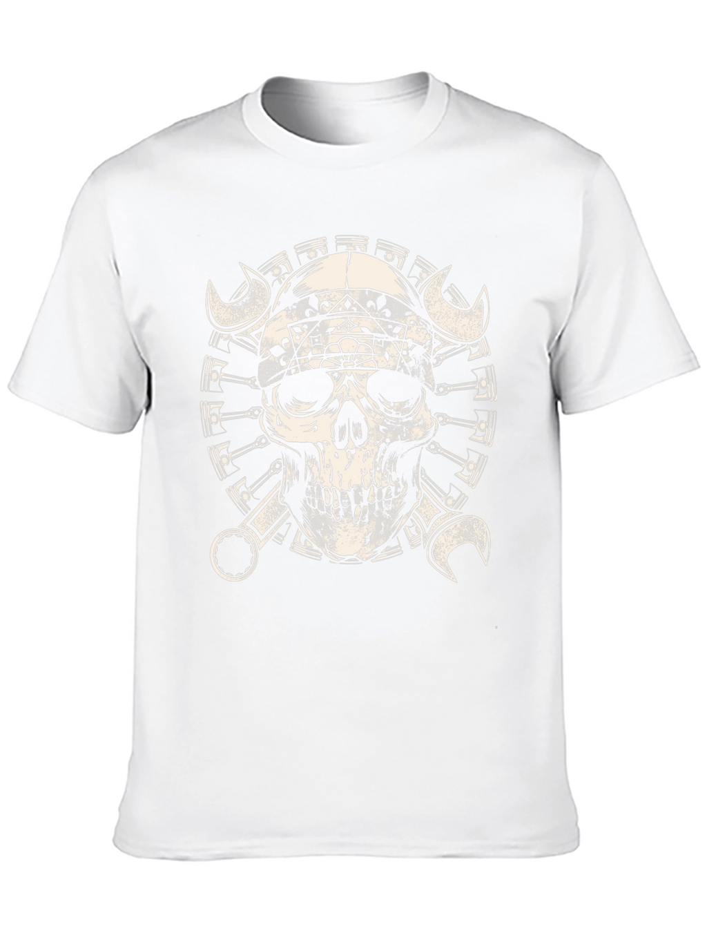 Skull & Wrench Graphic Tee - Mechanic Style