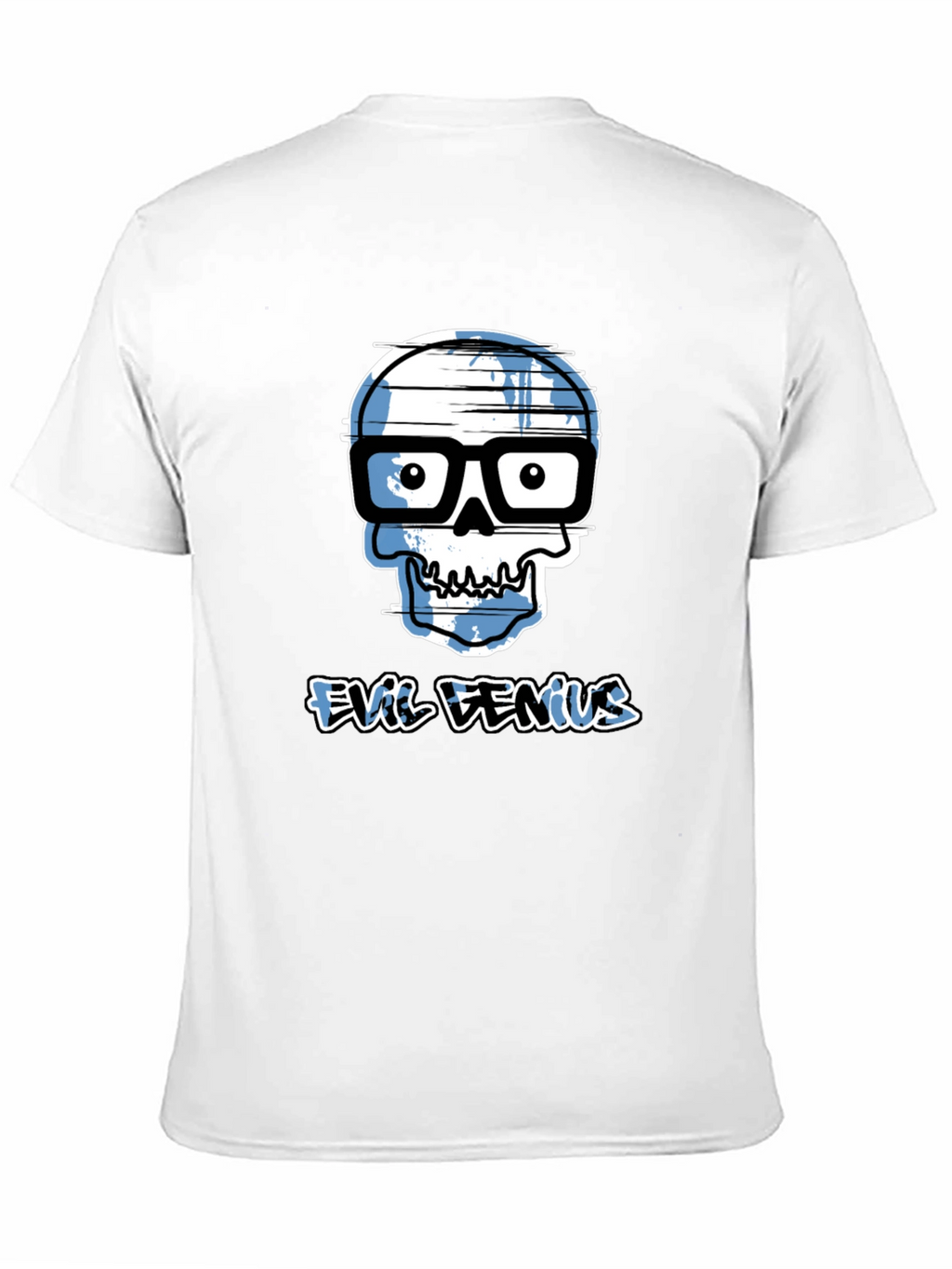 Evil Genius Graphic Tee - Geek Skull T-Shirt