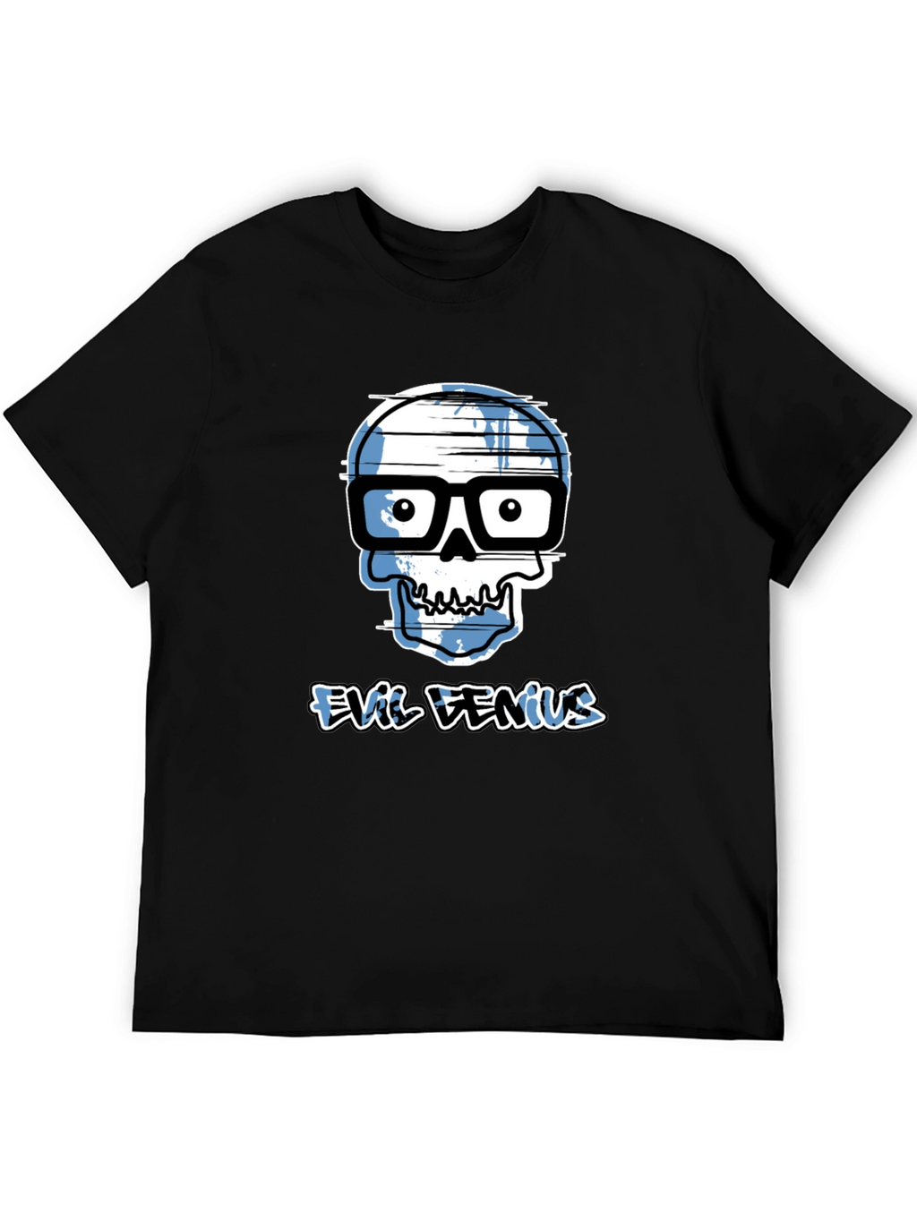 Evil Genius Graphic Tee - Geek Skull T-Shirt