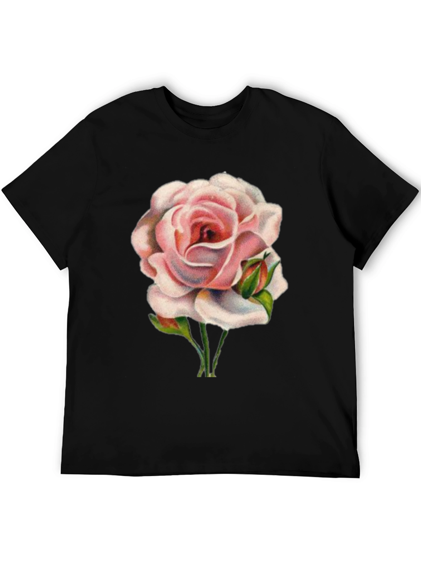Pink Rose Graphic T-Shirt - Soft Cotton Tee