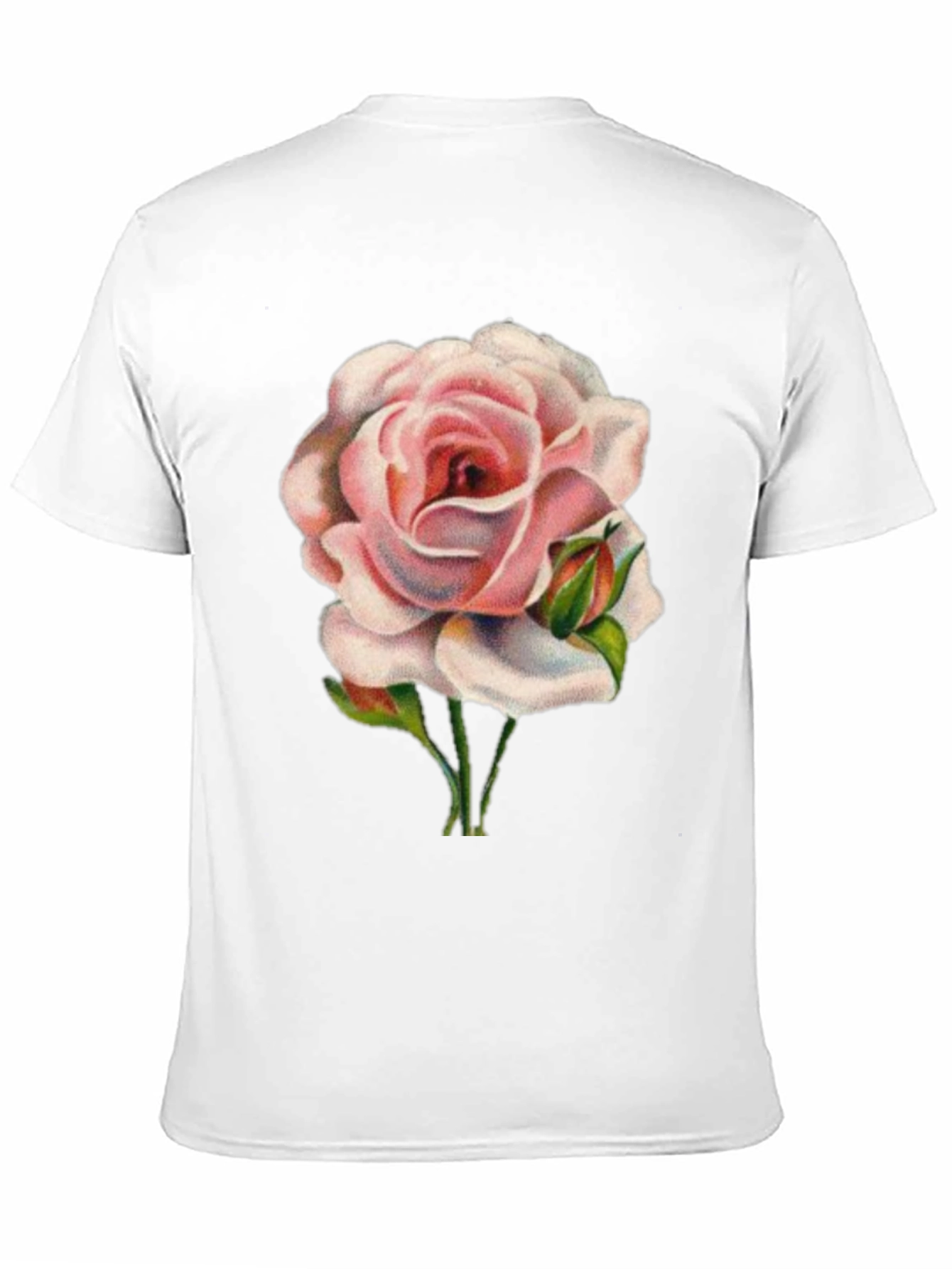 Pink Rose Graphic T-Shirt - Soft Cotton Tee