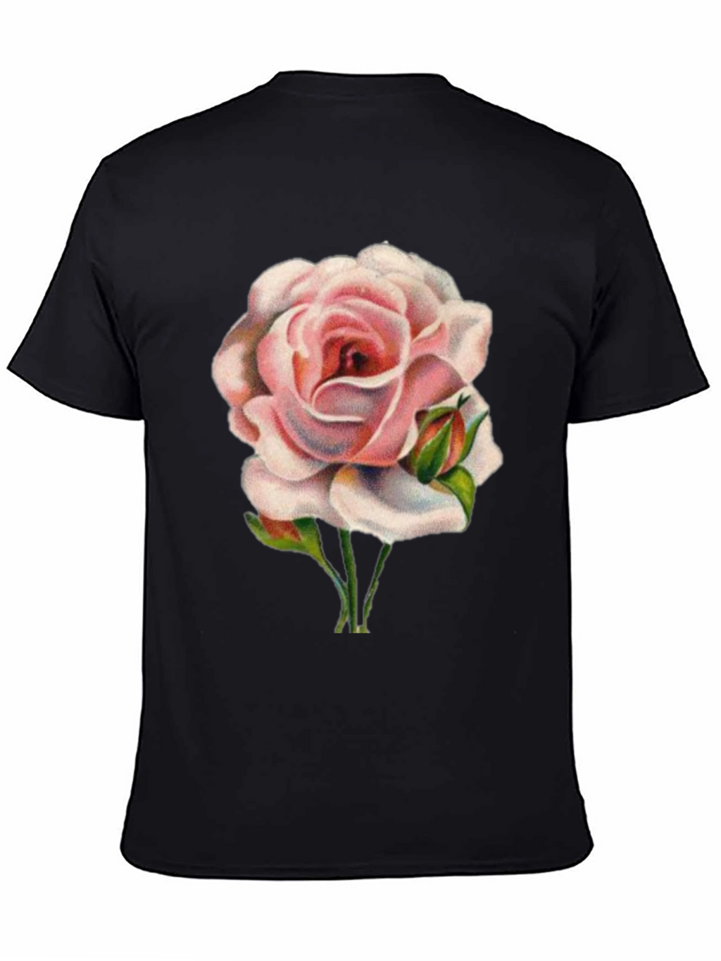 Pink Rose Graphic T-Shirt - Soft Cotton Tee