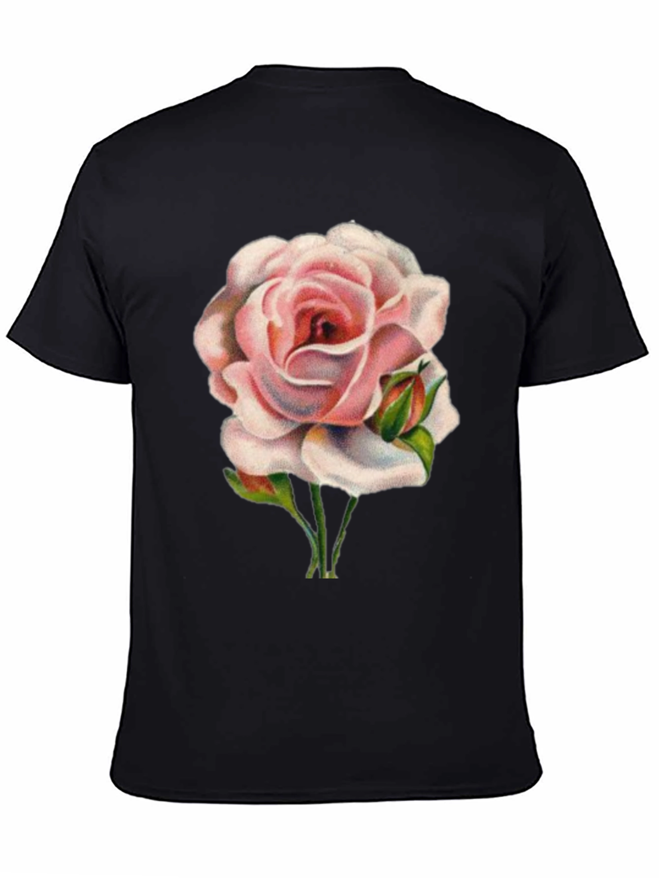 Pink Rose Graphic T-Shirt - Soft Cotton Tee