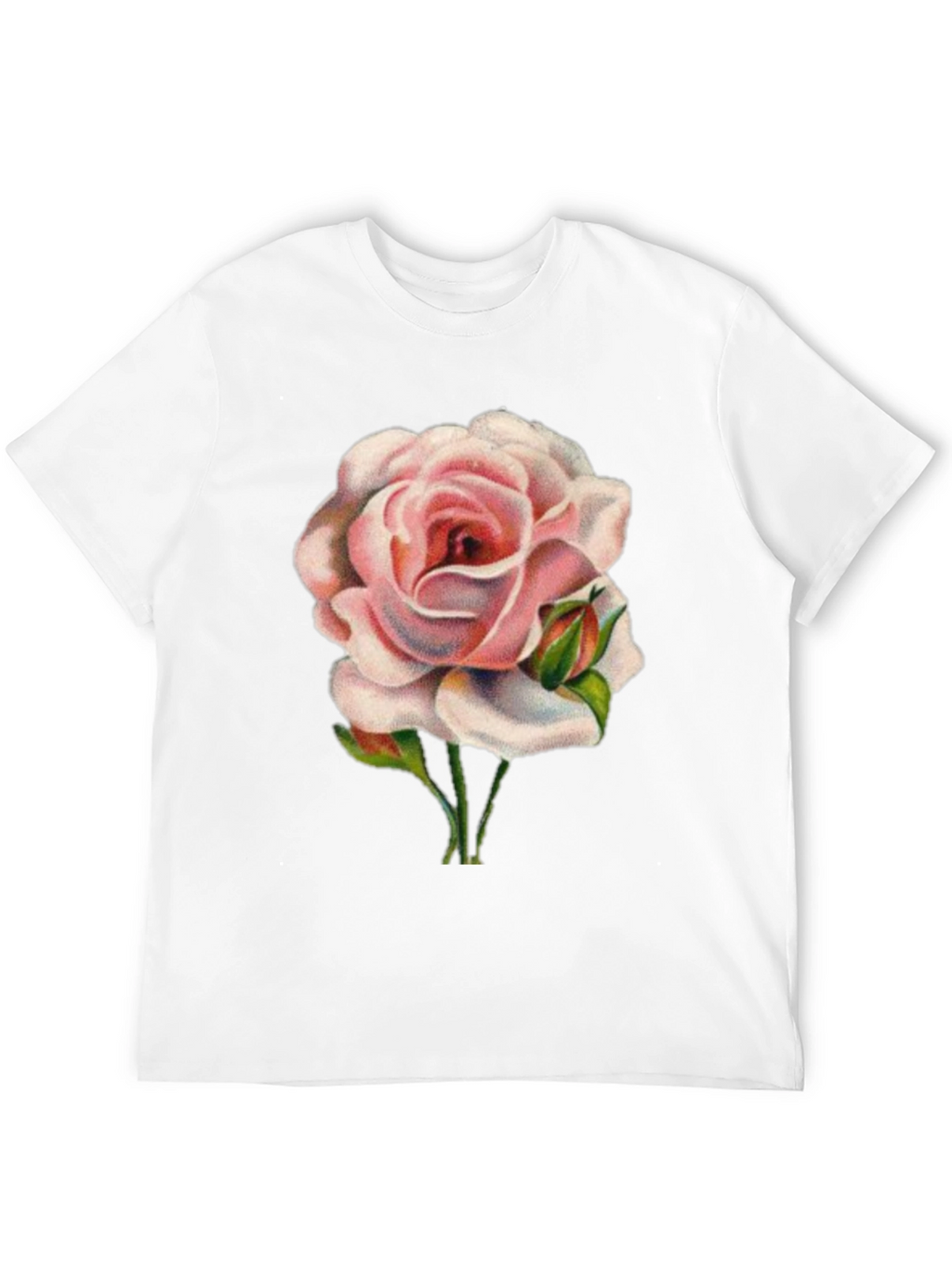 Pink Rose Graphic T-Shirt - Soft Cotton Tee