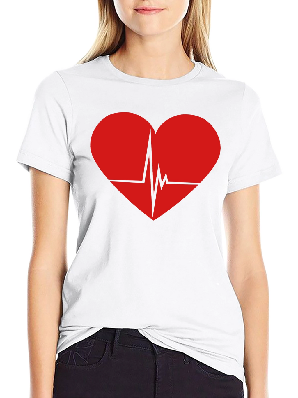 Heartbeat Graphic Tee - Black