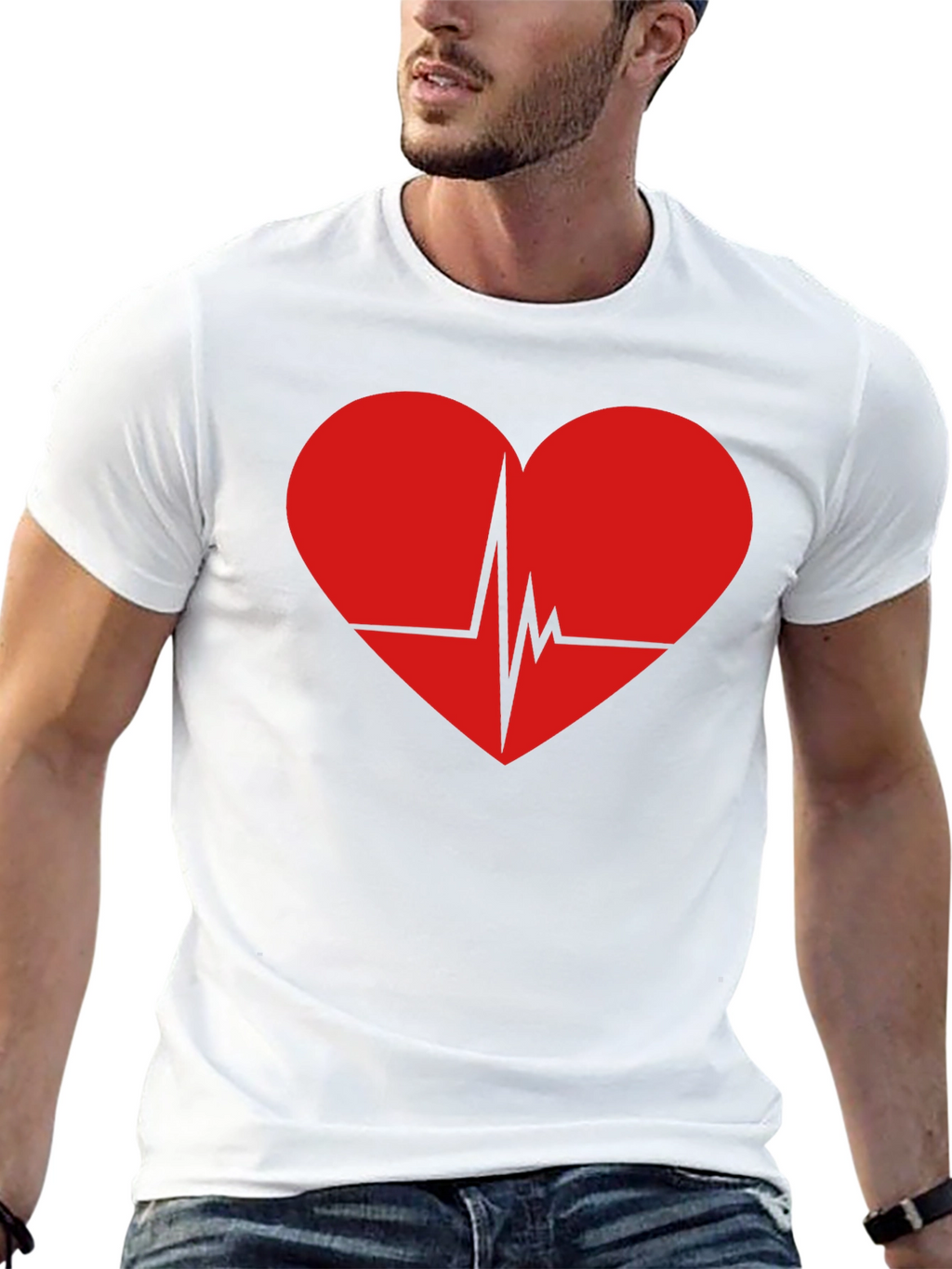 Heartbeat Graphic Tee - Black