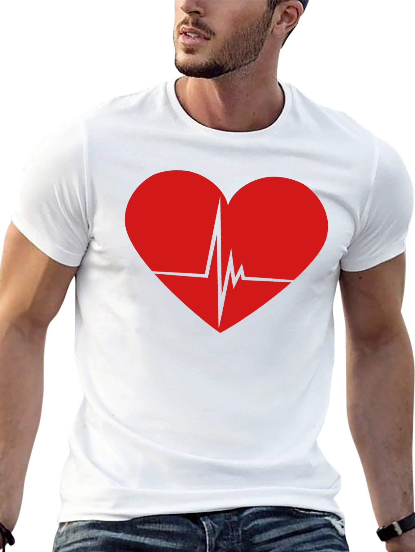 Heartbeat Graphic Tee - Black