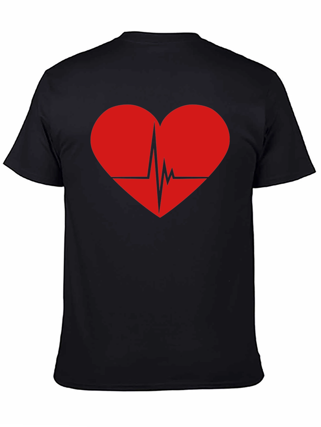 Heartbeat Graphic Tee - Black