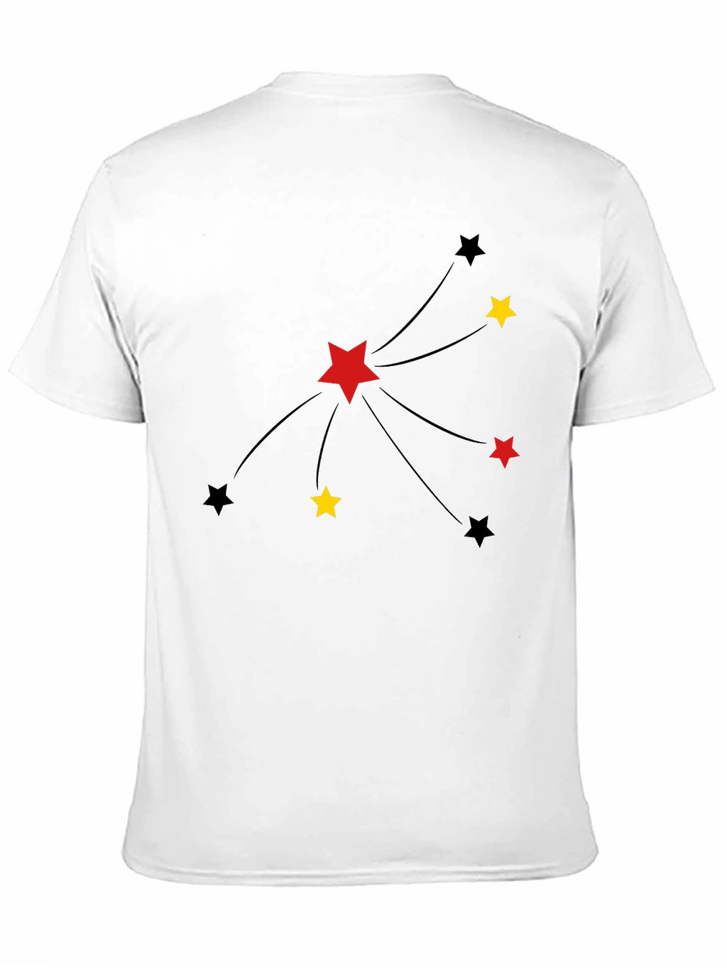 Stars Graphic Tee - Black Casual T-Shirt