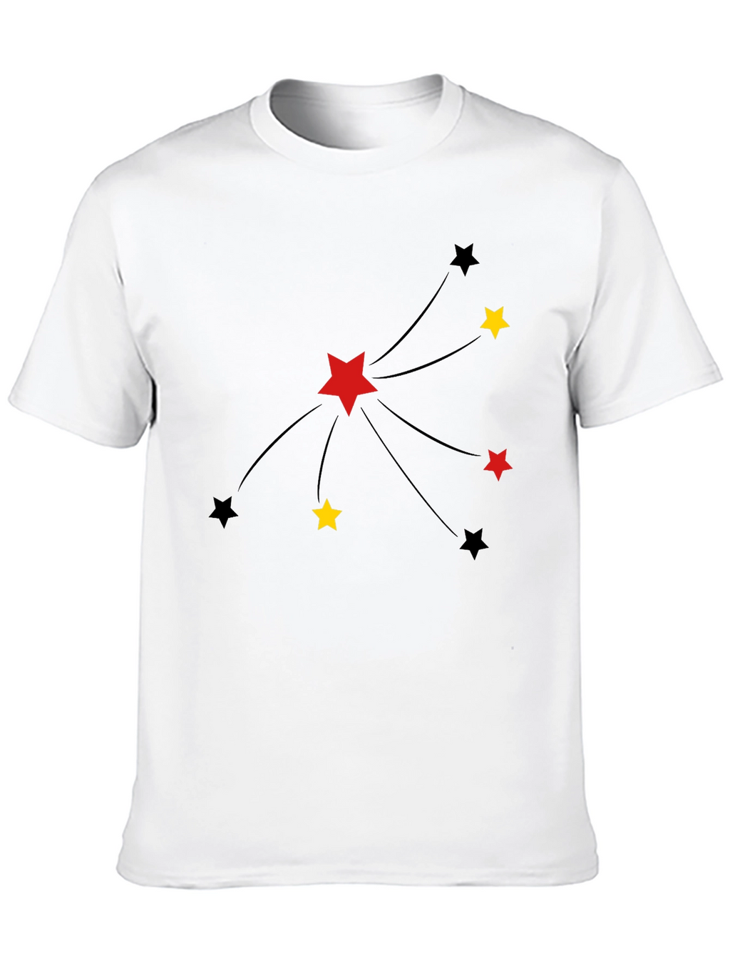 Stars Graphic Tee - Black Casual T-Shirt