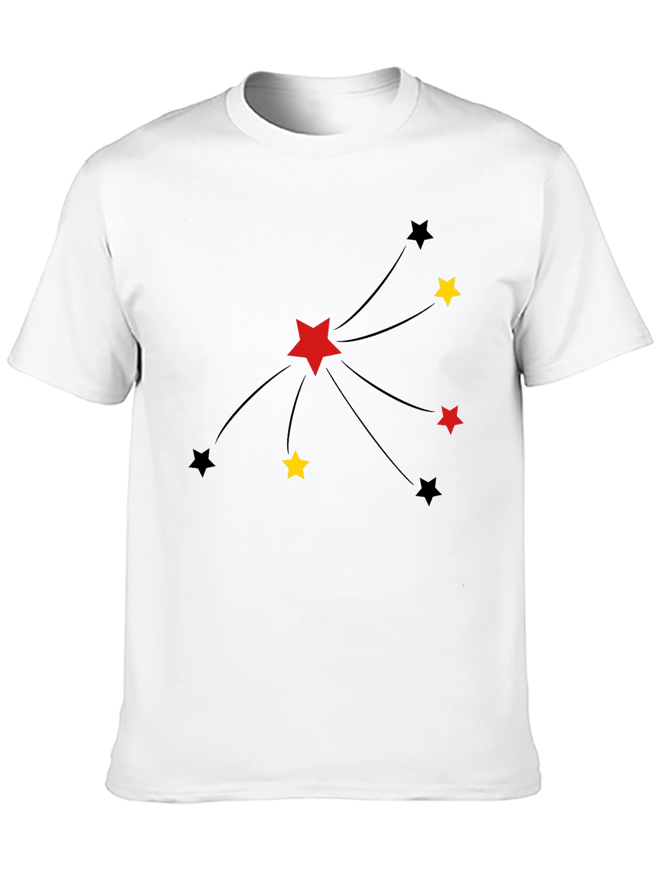 Stars Graphic Tee - Black Casual T-Shirt