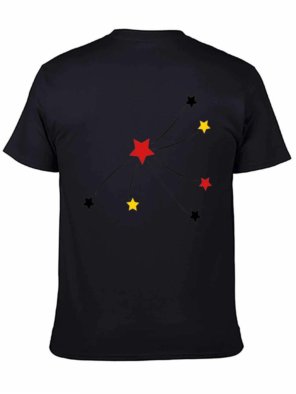 Stars Graphic Tee - Black Casual T-Shirt