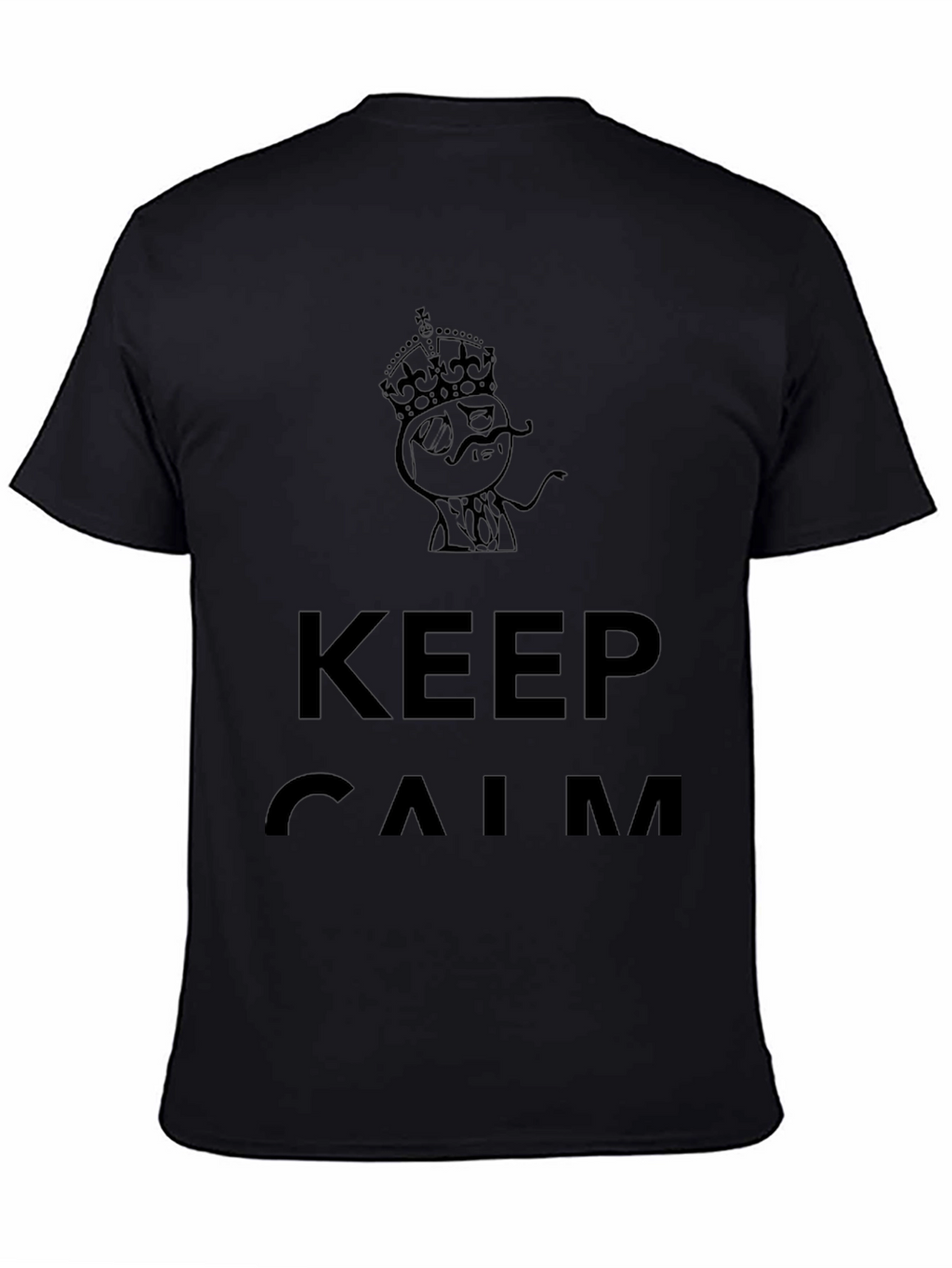Keep Calm Black Graphic T-Shirt