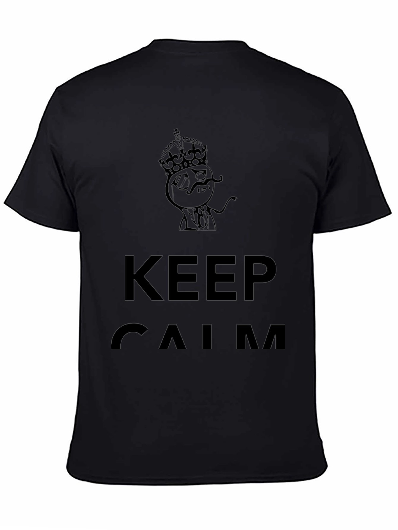 Keep Calm Black Graphic T-Shirt