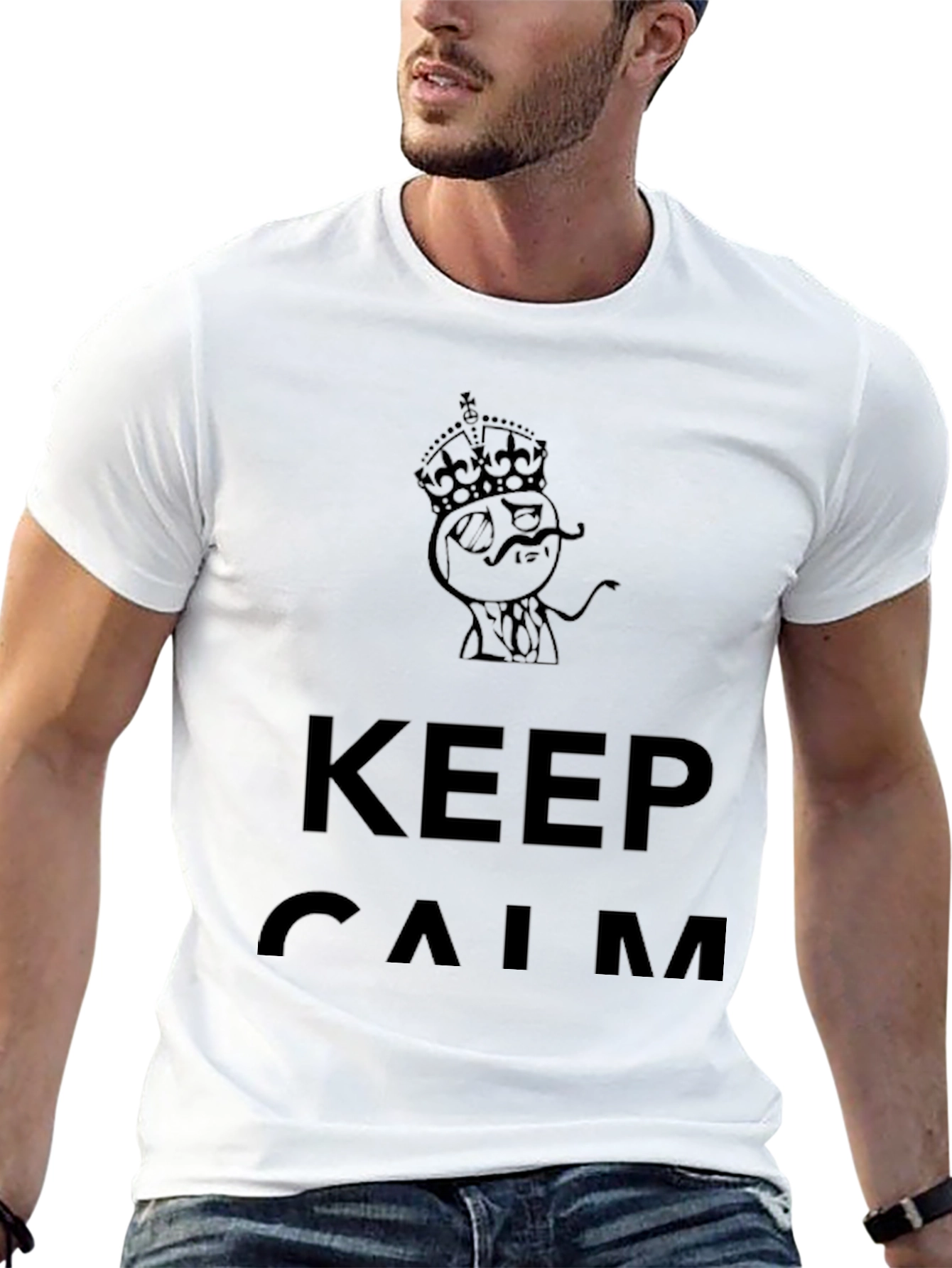 Keep Calm Black Graphic T-Shirt