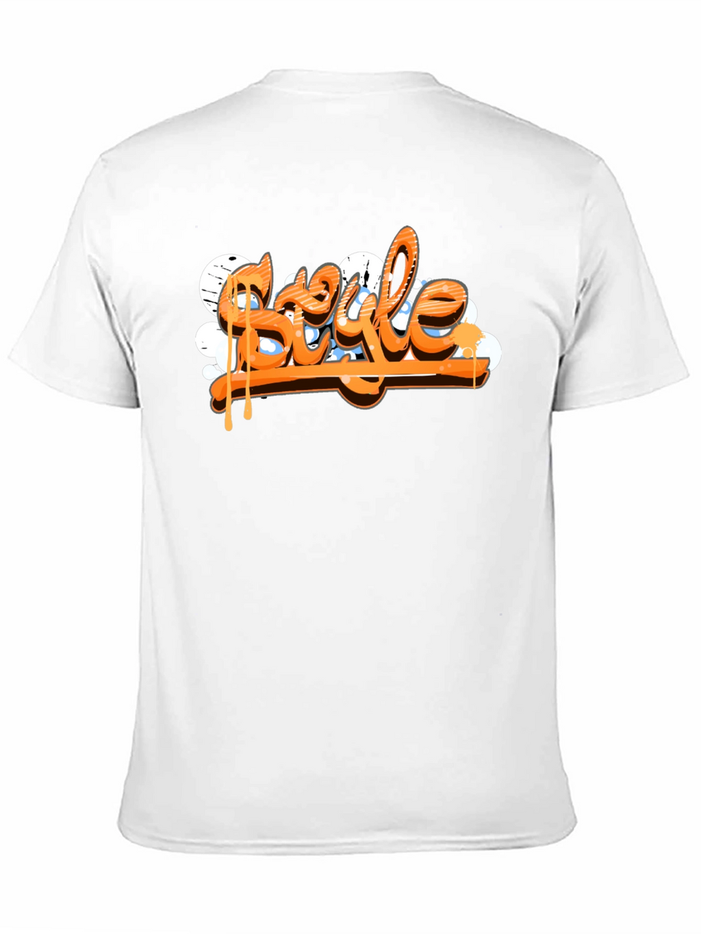 Stylish Black T-Shirt with Graffiti Style Print