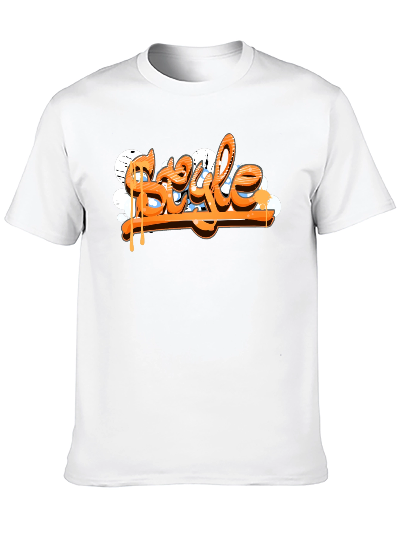 Stylish Black T-Shirt with Graffiti Style Print