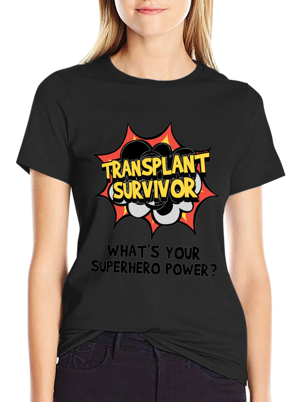 Transplant Survivor Superhero Power T-Shirt