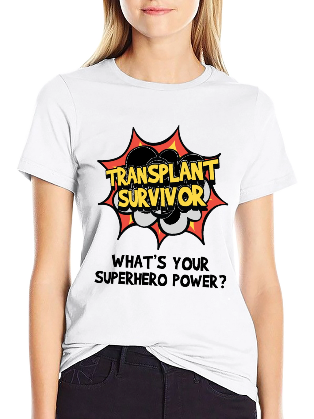 Transplant Survivor Superhero Power T-Shirt