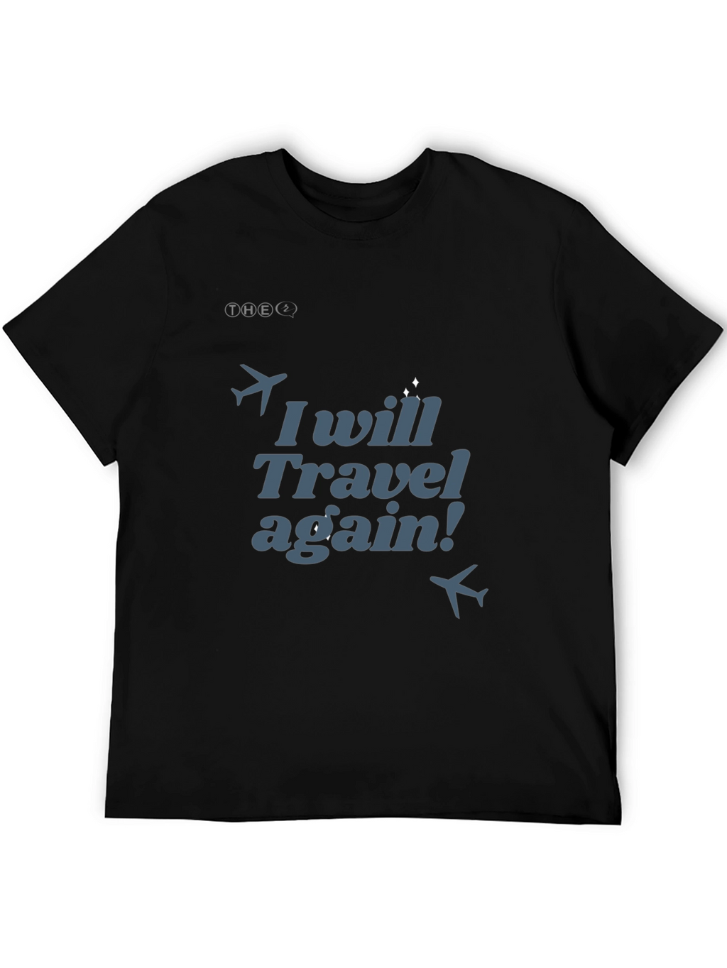 Travel Again Graphic T-Shirt - Mens Black Tee