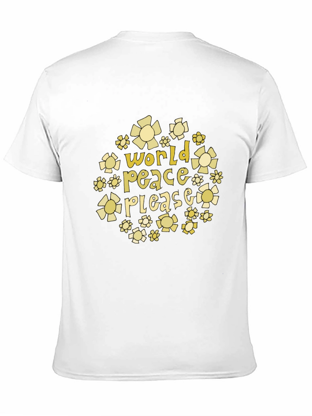 World Peace Please Floral Graphic T-Shirt