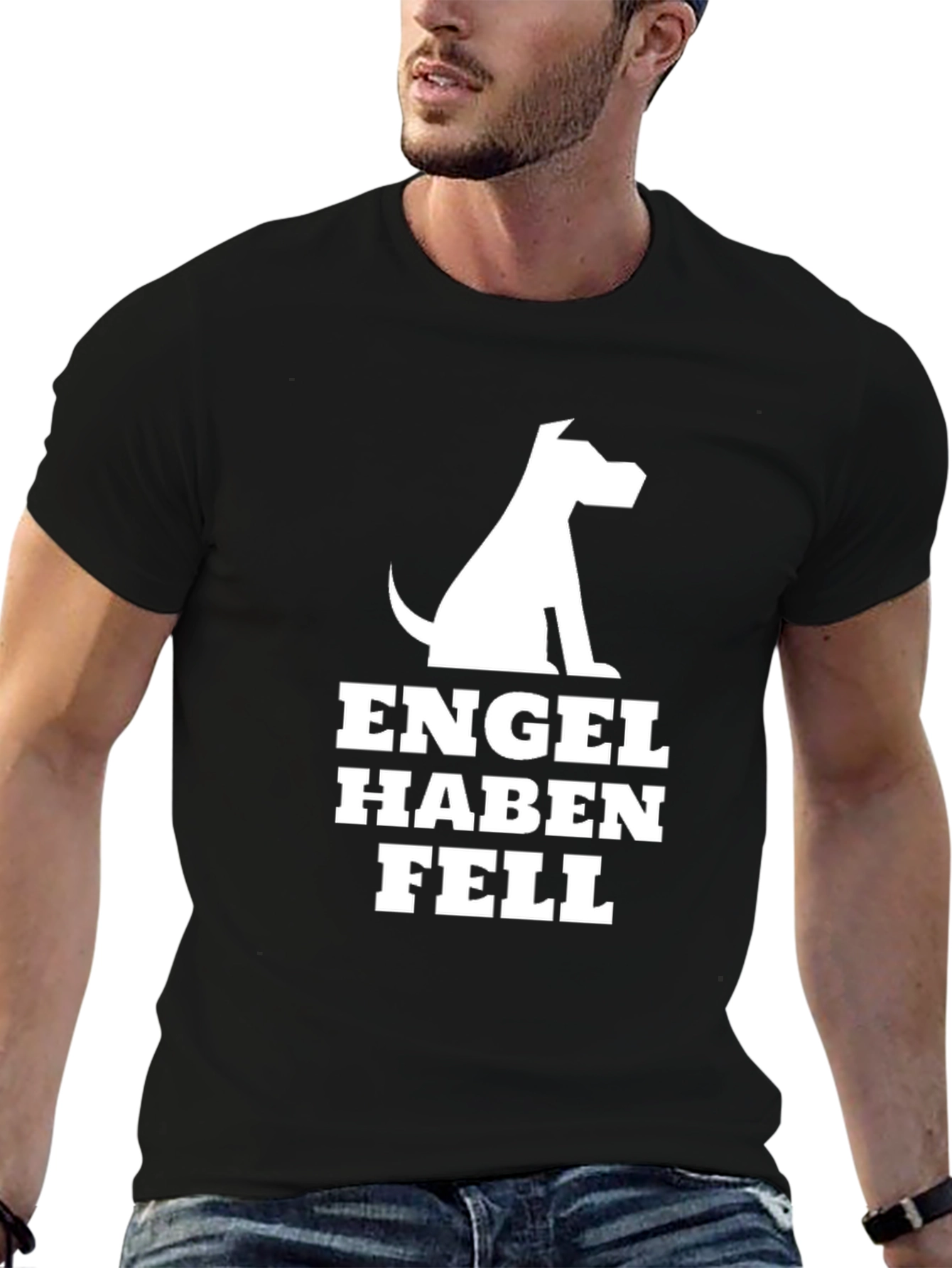 Engel Haben Fell T-Shirt Dog Lover Tee