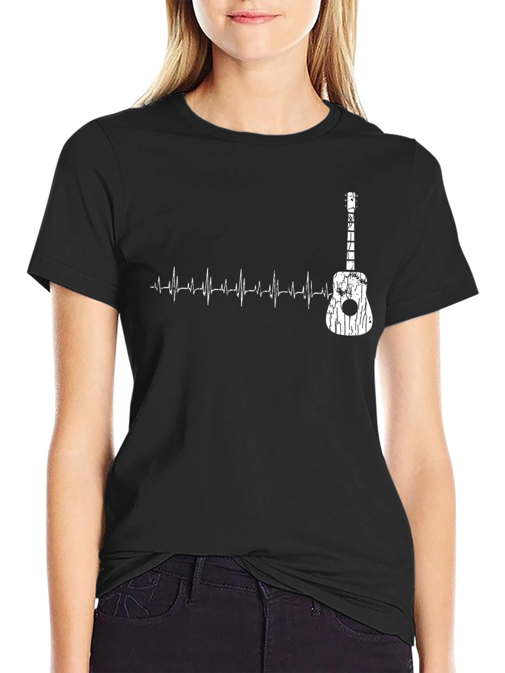 Guitar Heartbeat T-Shirt - Music Lover Tee