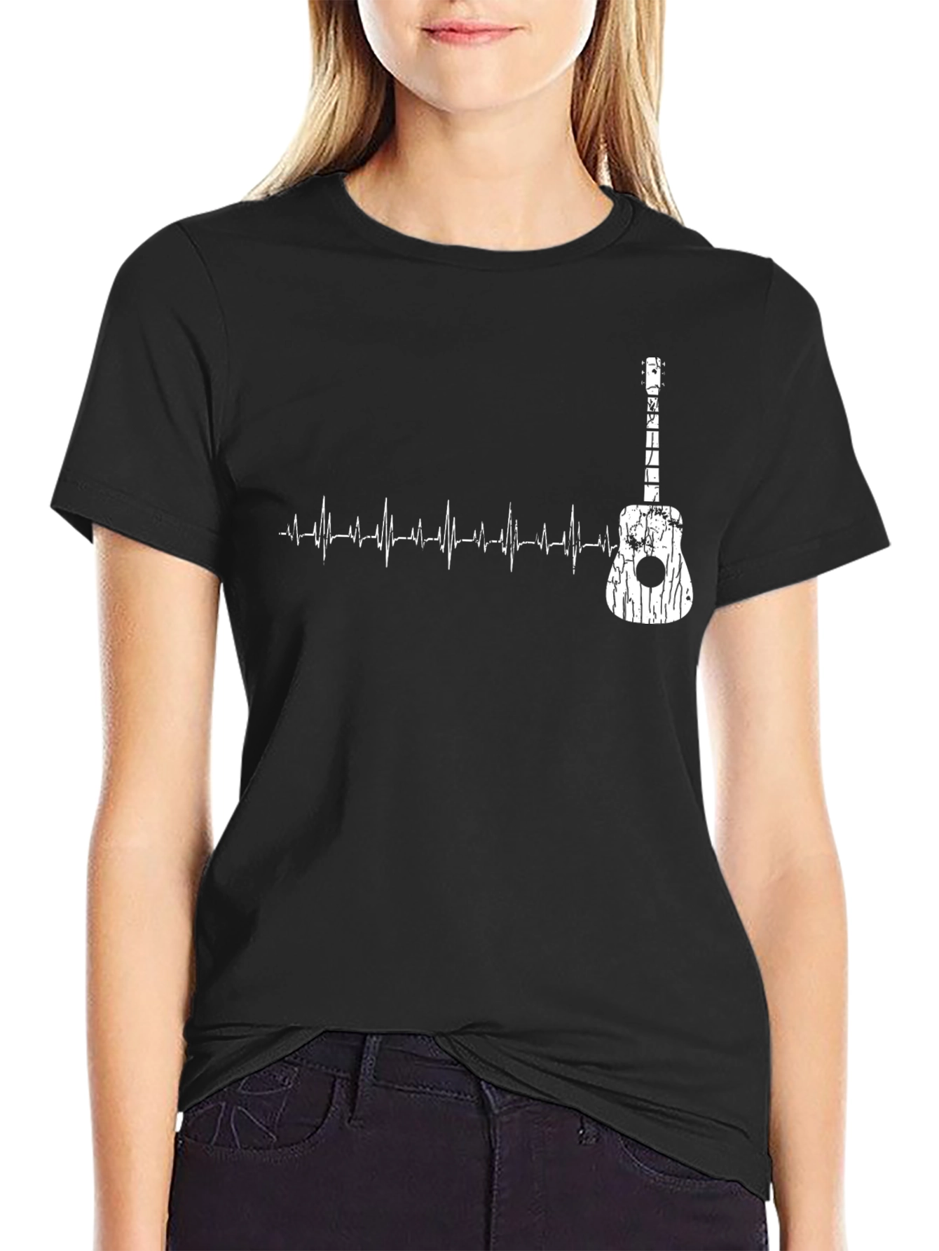 Guitar Heartbeat T-Shirt - Music Lover Tee