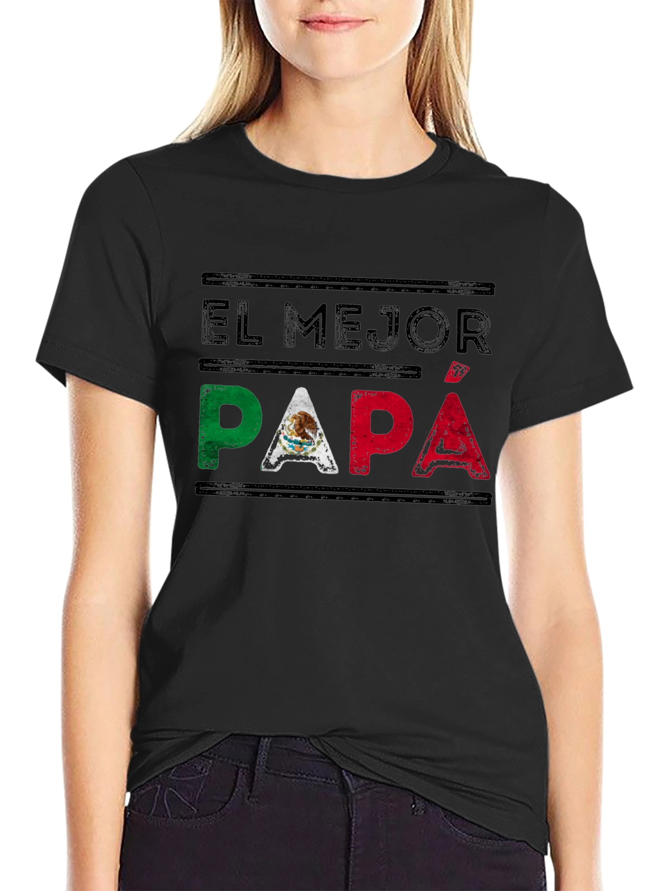 El Mejor Papa T-Shirt - Mexican Flag Fathers Day Tee