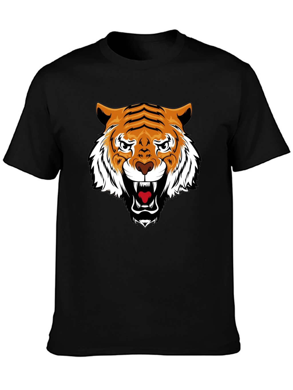 Tiger Graphic Black Tee - Fierce Style