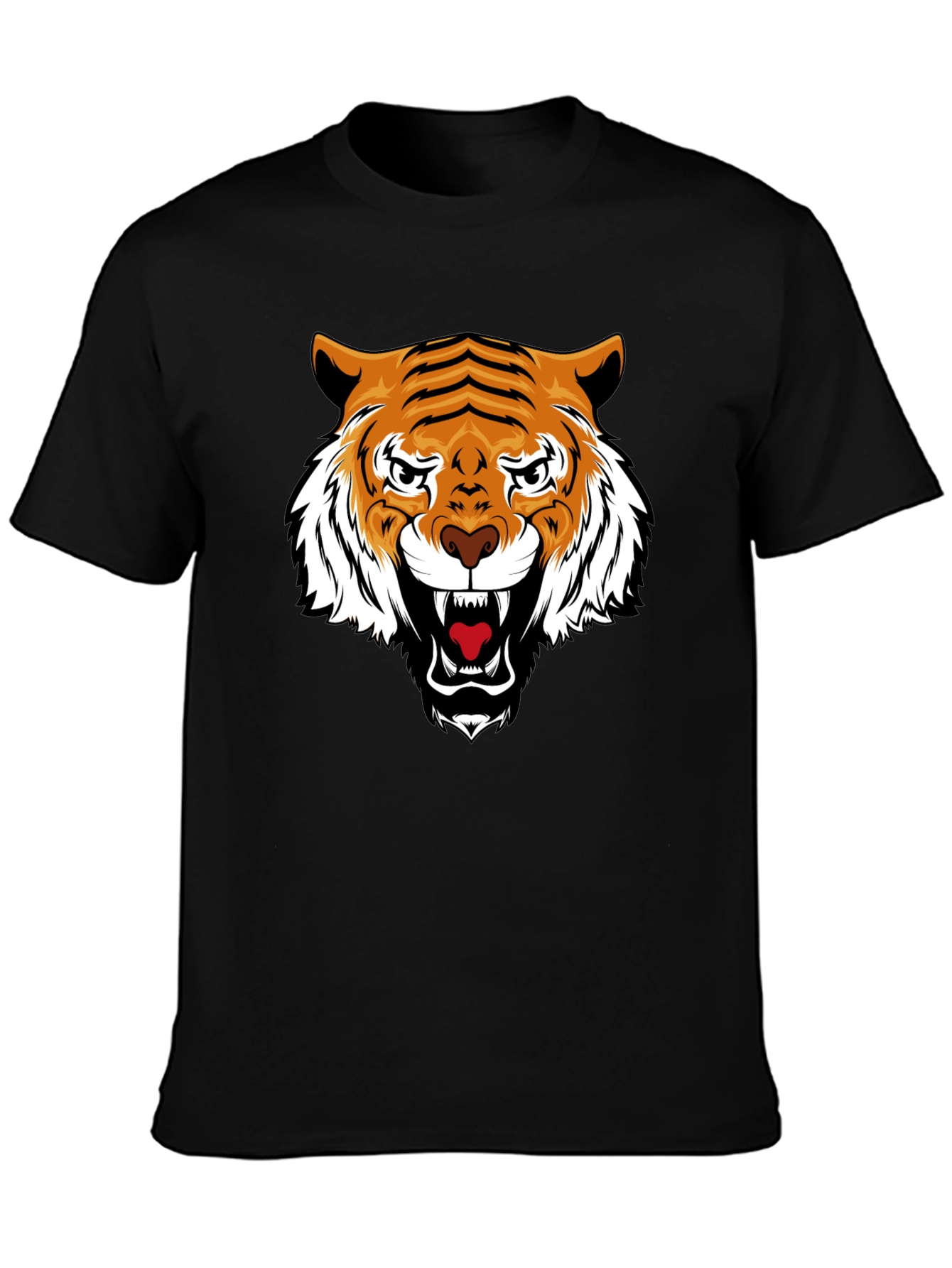 Tiger Graphic Black Tee - Fierce Style