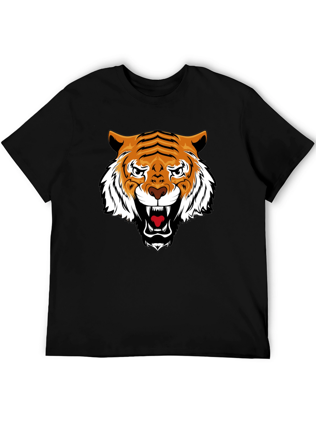 Tiger Graphic Black Tee - Fierce Style