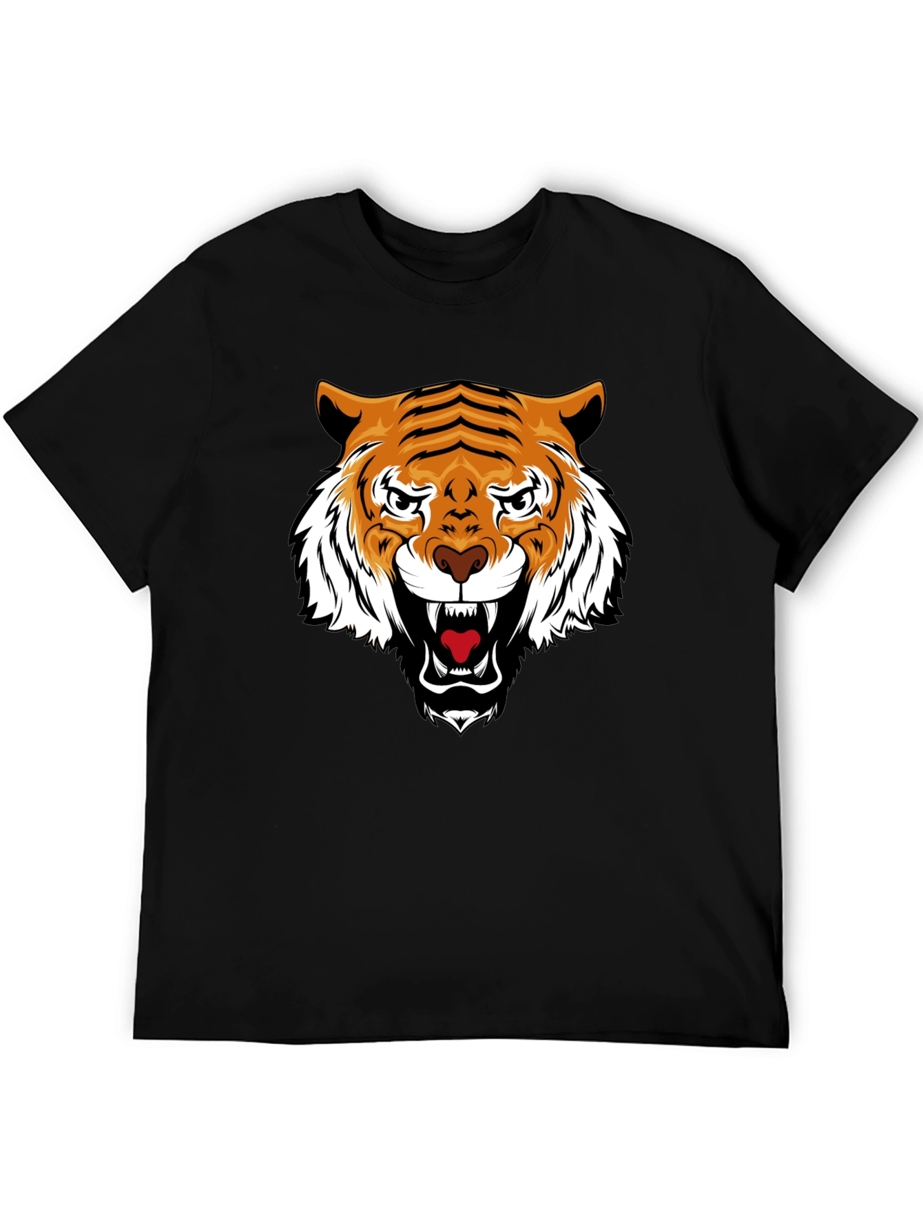 Tiger Graphic Black Tee - Fierce Style