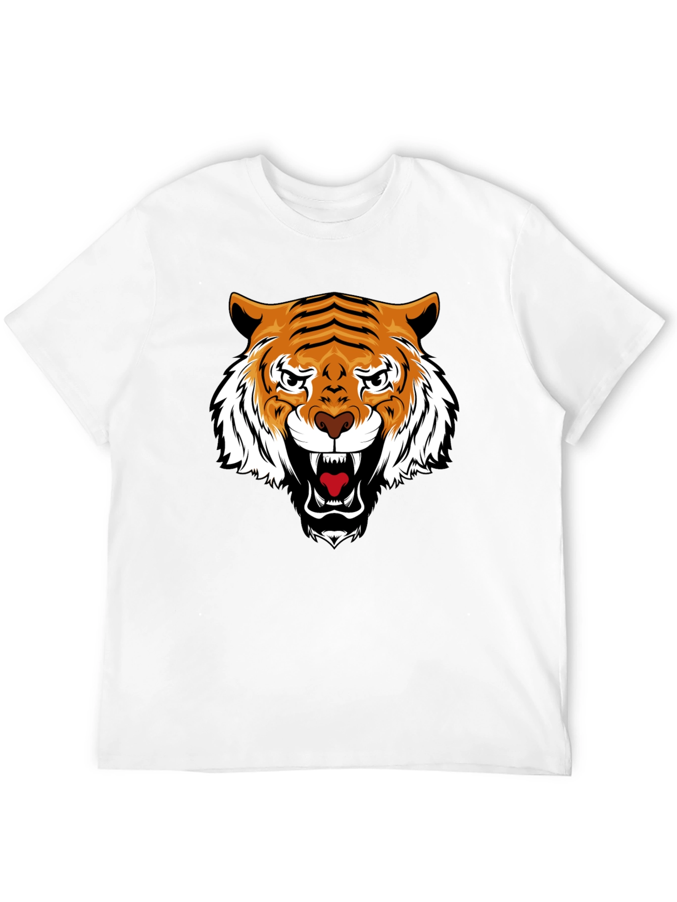 Tiger Graphic Black Tee - Fierce Style