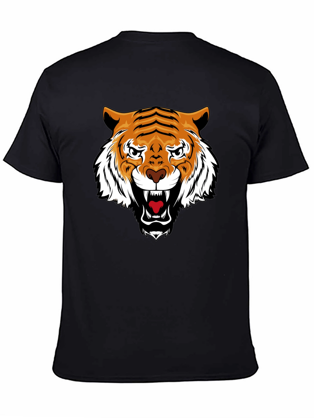 Tiger Graphic Black Tee - Fierce Style