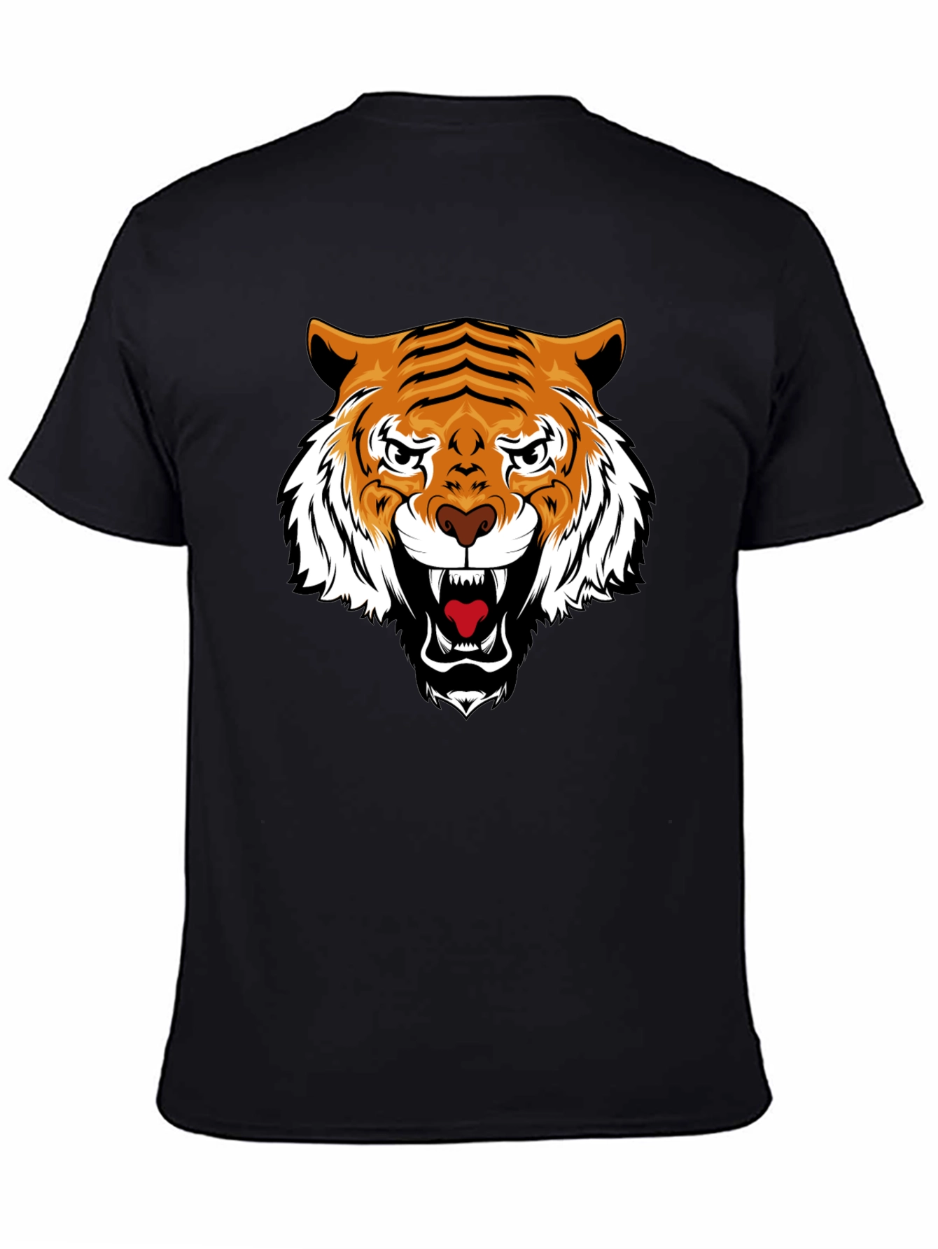 Tiger Graphic Black Tee - Fierce Style