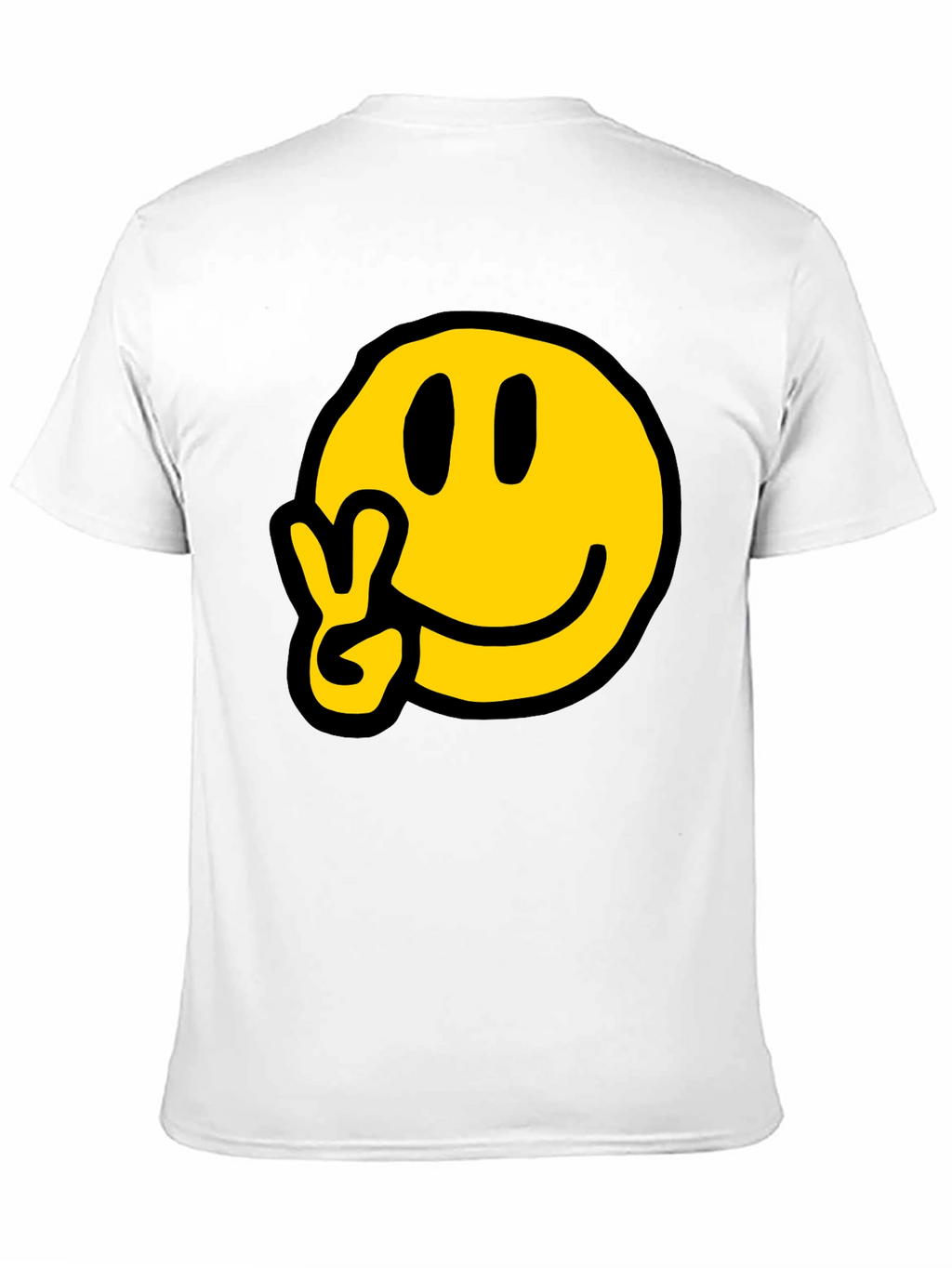 Peace Smiley T-Shirt - Black Graphic Tee