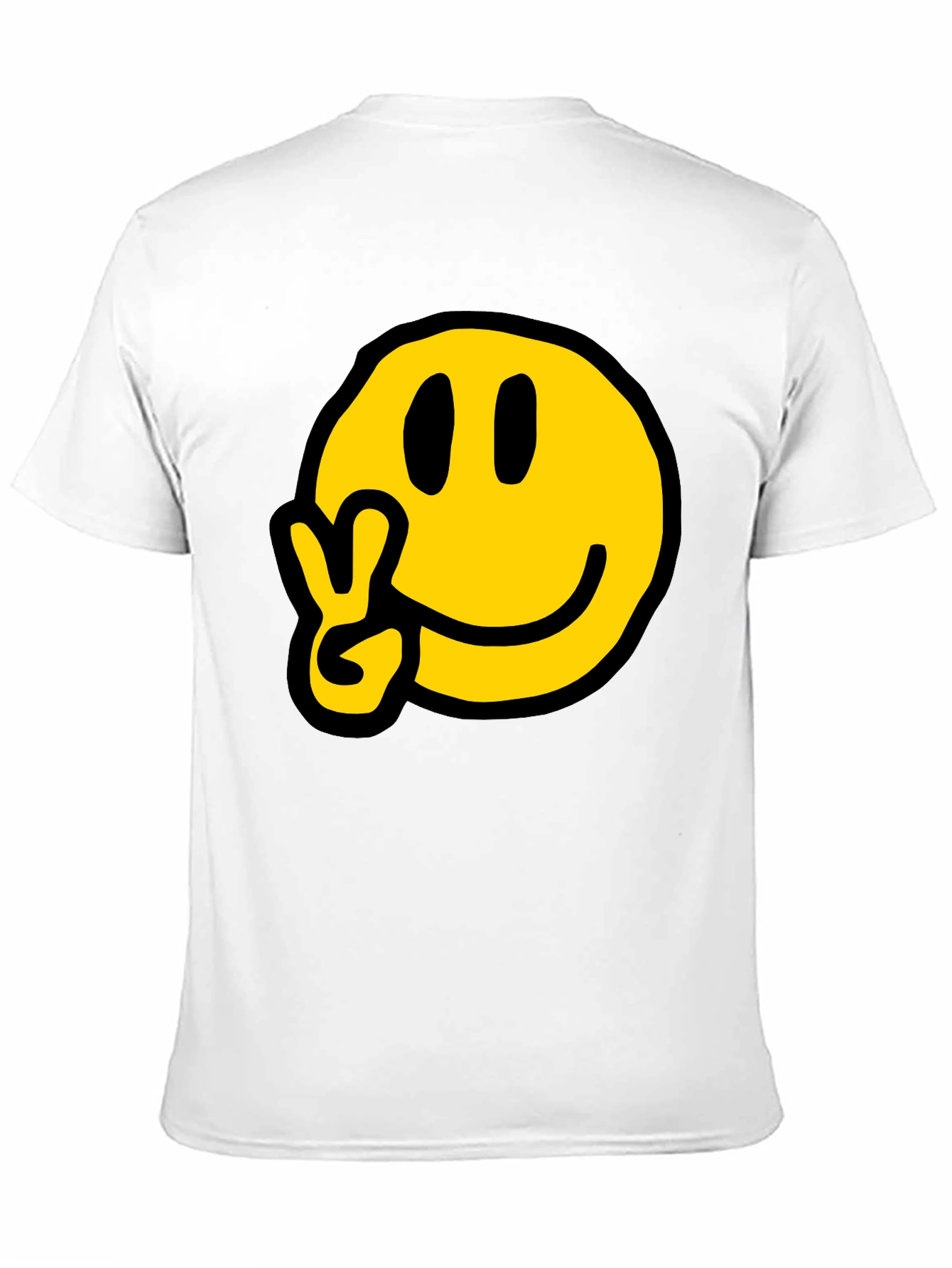 Peace Smiley T-Shirt - Black Graphic Tee