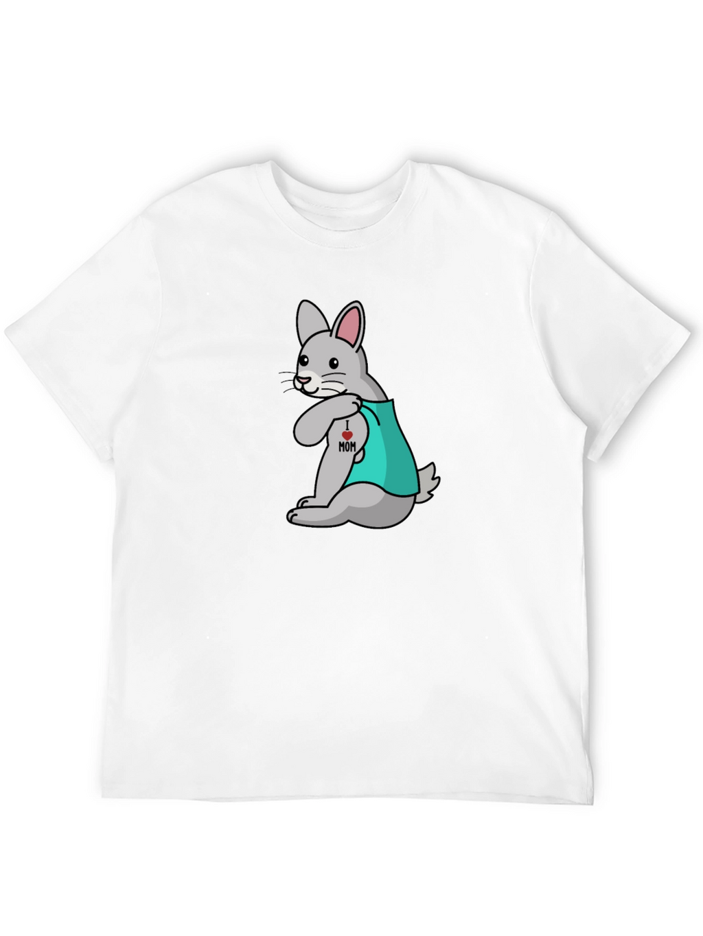 Funny Tattooed Rabbit Graphic T-Shirt