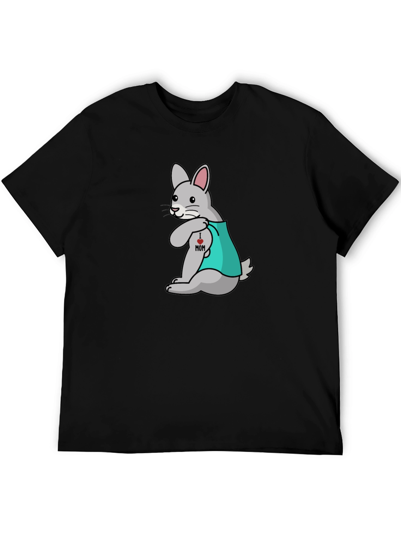 Funny Tattooed Rabbit Graphic T-Shirt