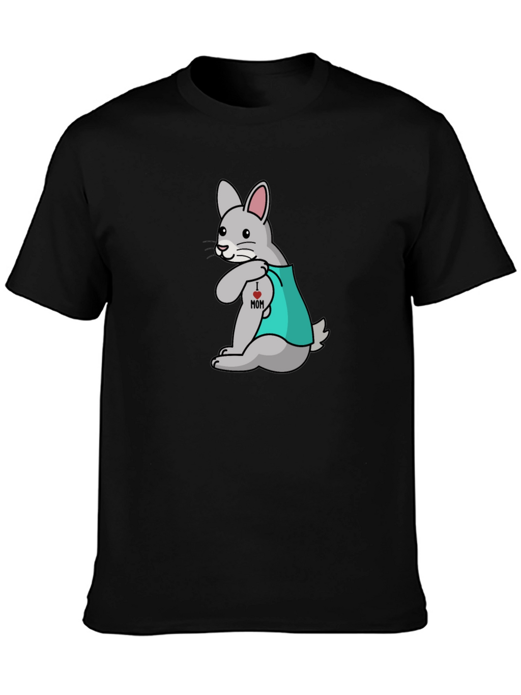 Funny Tattooed Rabbit Graphic T-Shirt