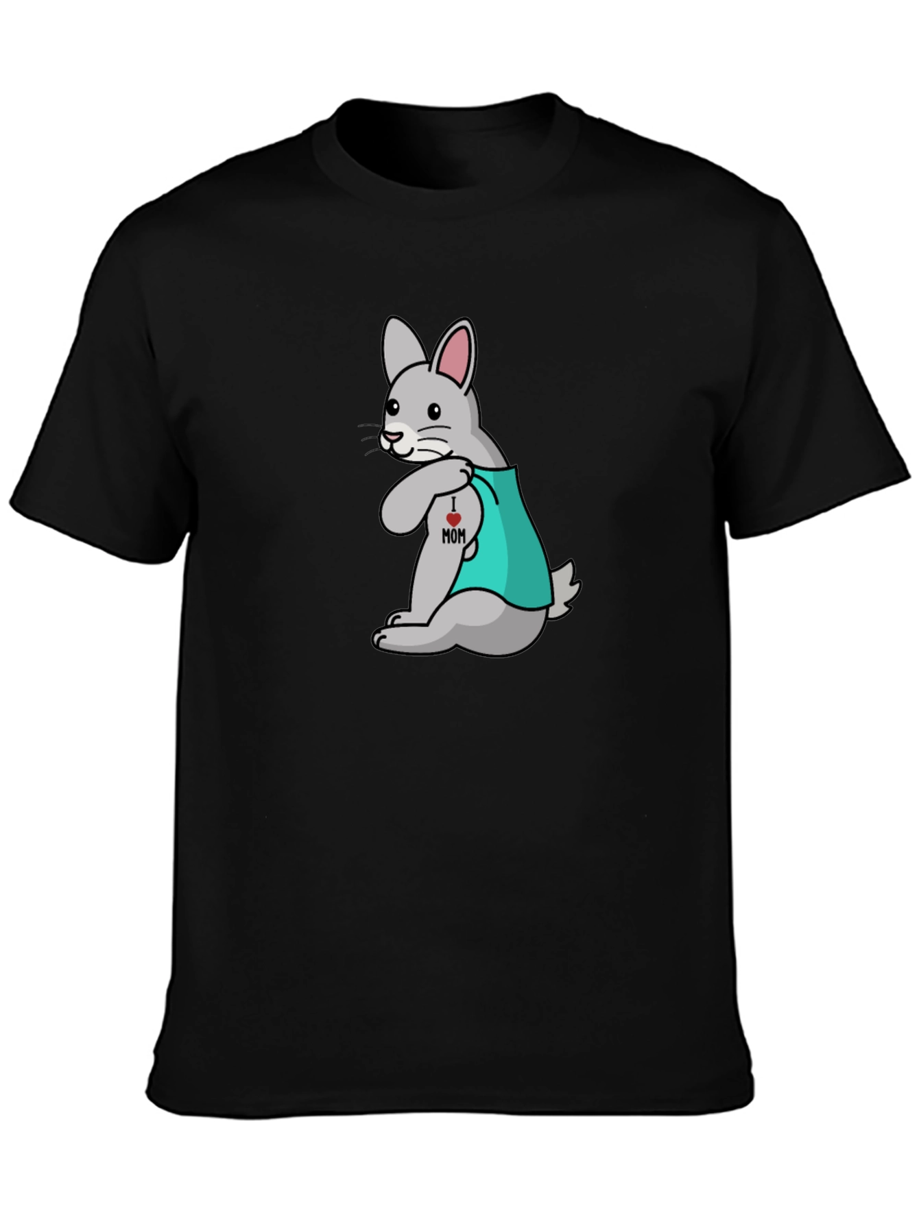 Funny Tattooed Rabbit Graphic T-Shirt