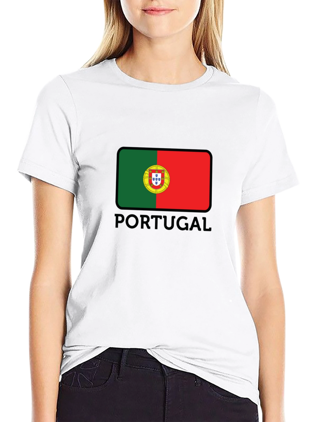 Portugal Flag T-Shirt - Mens Black Graphic Tee