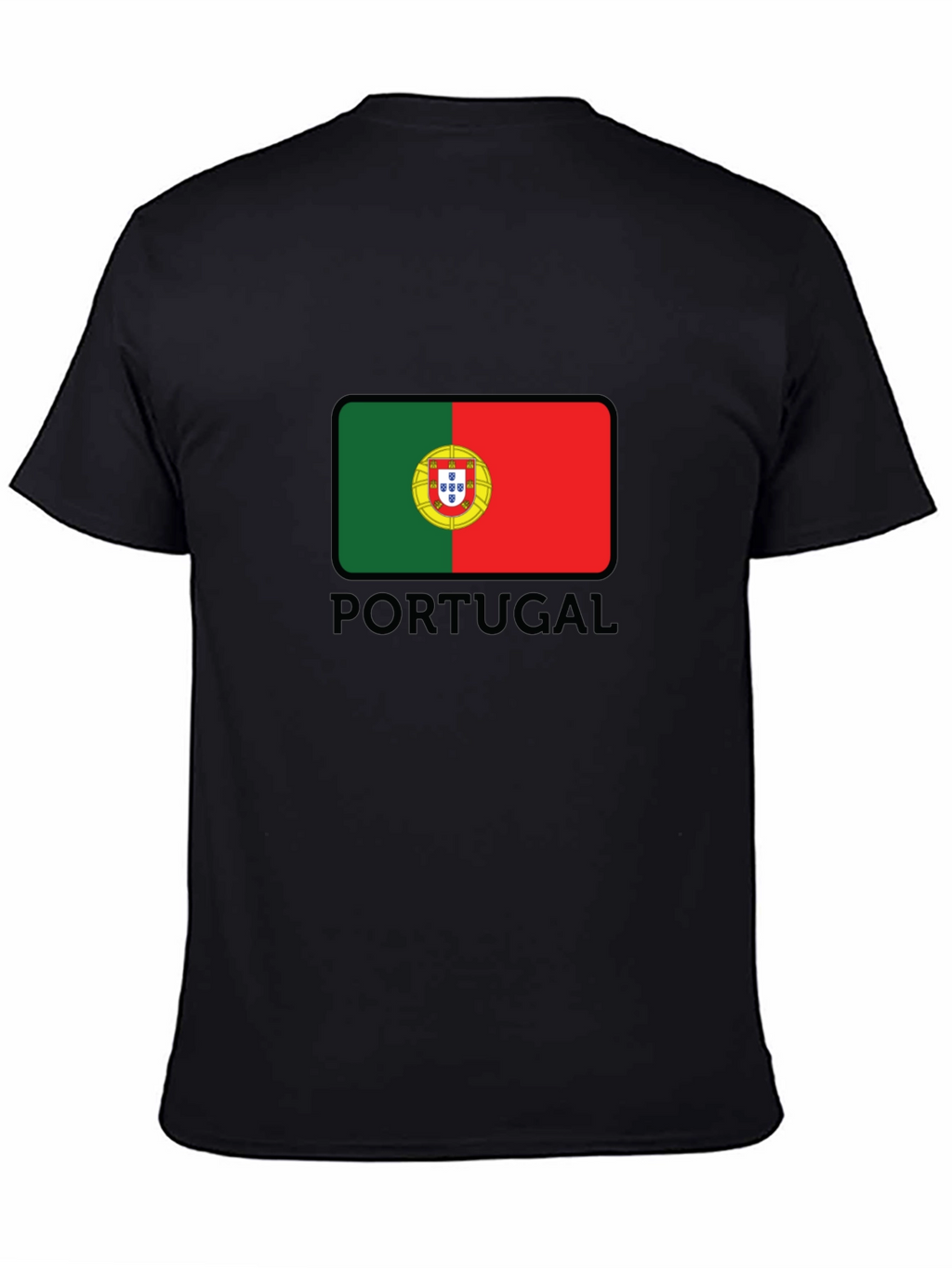 Portugal Flag T-Shirt - Mens Black Graphic Tee